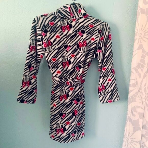 Disney Minnie Mouse Fuzzy Robe Size M/M 7/8 - Picture 8 of 12